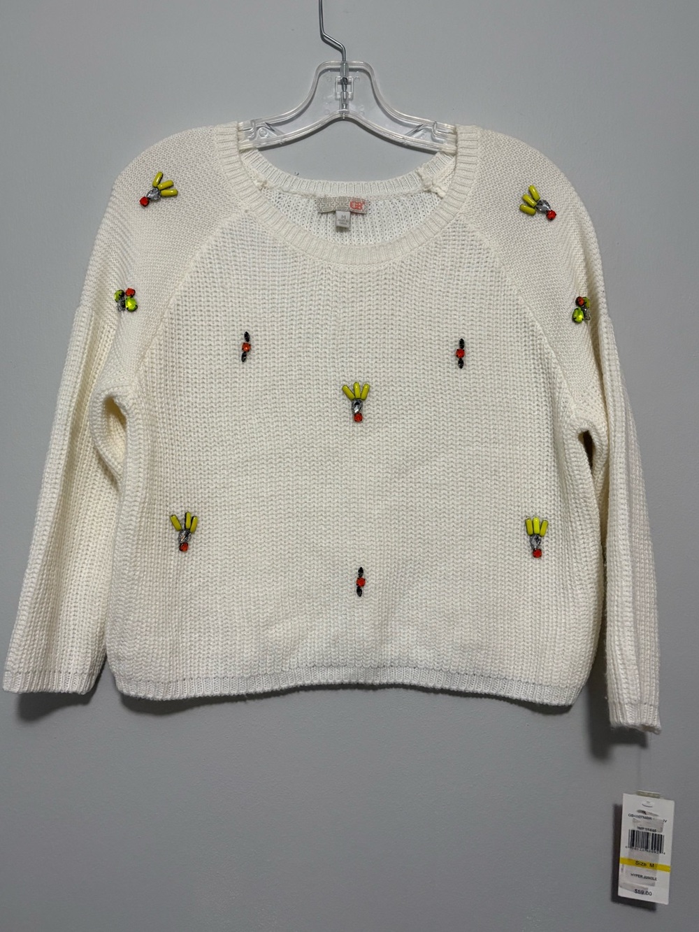 Gianni Bini Jeweled Knit Sweater